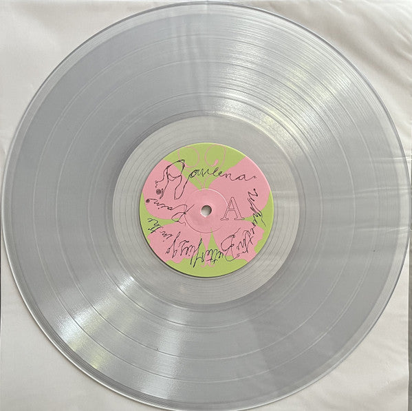 Raveena Where the Butterflies Go in the Rain limited edition clear vinyl record and label