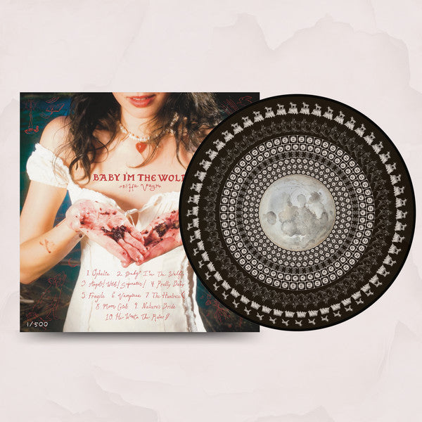Ha Vay Baby I'm The Wolf zoetrope picture disc vinyl LP mockup, back cover and side B