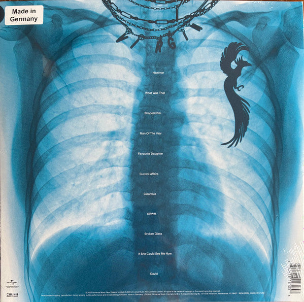 Lorde Virgin picture disc vinyl LP back cover with tracklist