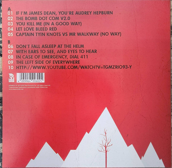 Sleeping With Sirens With Ears To See, And Eyes To Hear vinyl LP back cover with tracklist and barcode