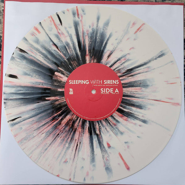 Sleeping With Sirens With Ears To See, And Eyes To Hear opaque bone, red and black splatter vinyl, side A