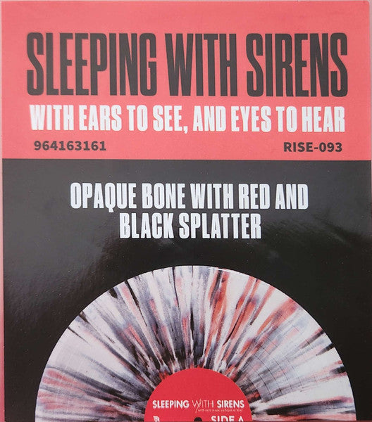 Sleeping With Sirens With Ears To See, And Eyes To Hear vinyl LP hype sticker naming the splatter variant
