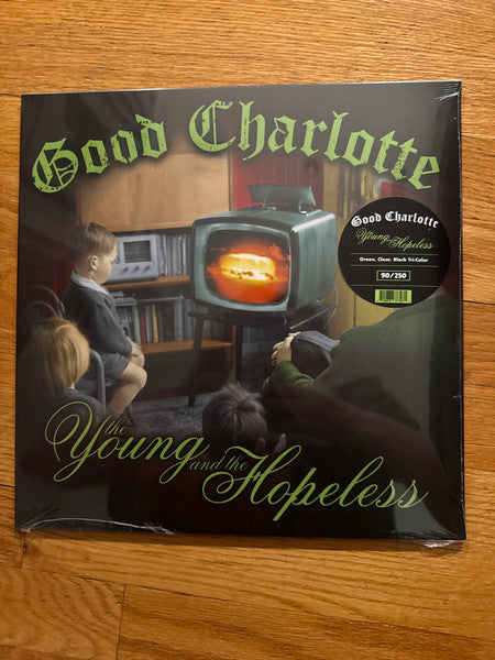 Good Charlotte The Young And The Hopeless vinyl LP front cover, sealed, with numbered hype sticker