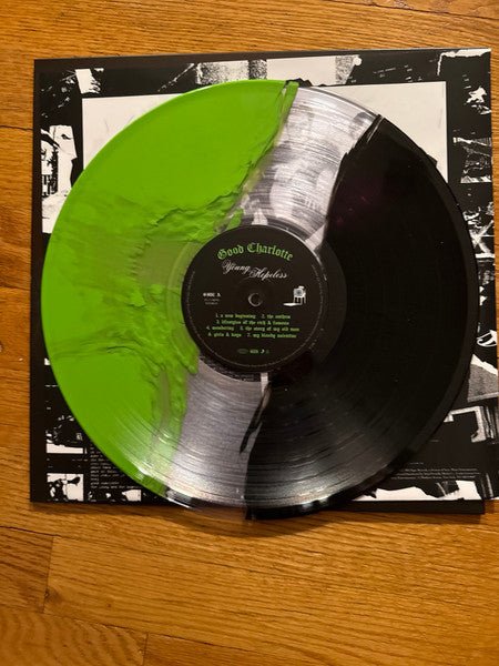 Good Charlotte The Young And The Hopeless limited edition green, white, black tri-color vinyl LP