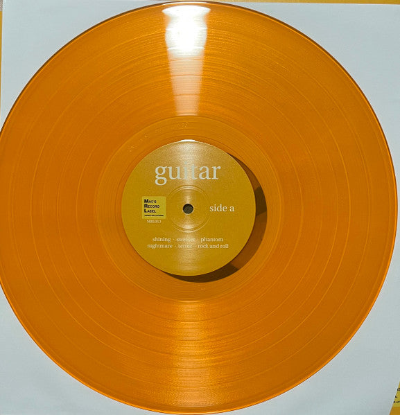 Mac Demarco Guitar limited edition transparent orange vinyl record and label
