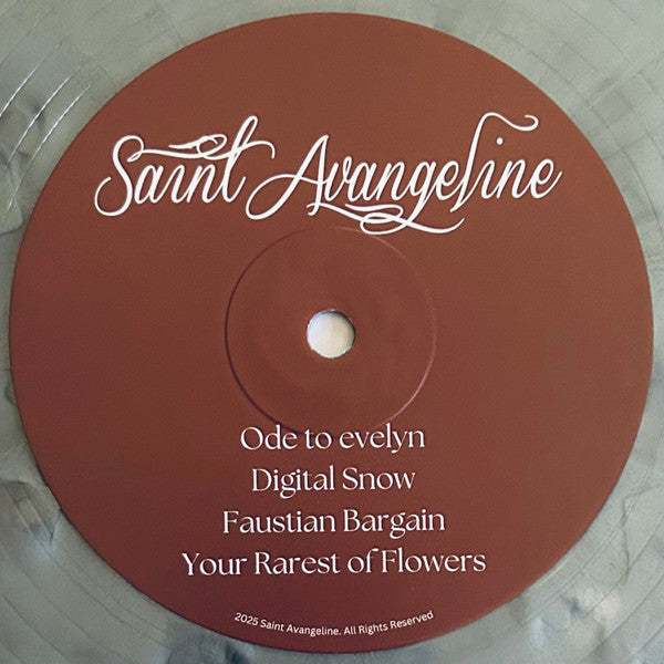 Saint Avangeline Gardener Of Eden limited edition liquid silver vinyl, side B label