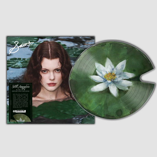 Saint Avangeline Lilith limited edition signed lily pad shaped 7" picture disc vinyl mockup