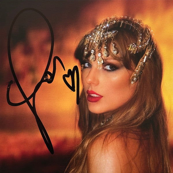 Taylor Swift The Life Of A Showgirl photo 1 autographed by Taylor Swift with heart