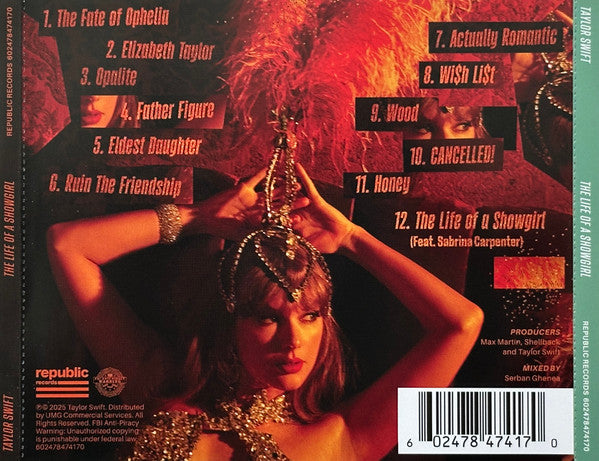 Taylor Swift : The Life Of A Showgirl (CD, Album, S/Edition, Sig)