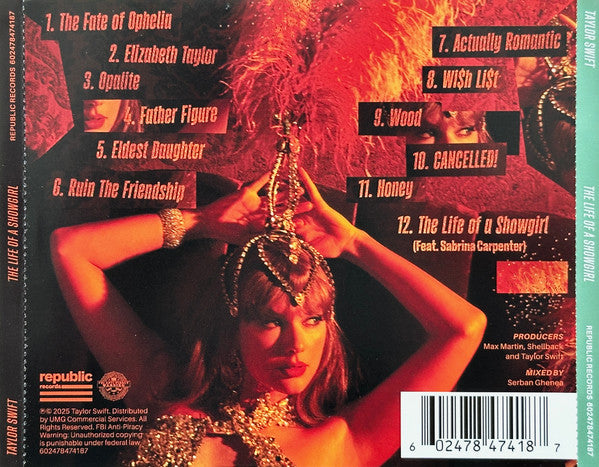 Taylor Swift : The Life Of A Showgirl (CD, Album, S/Edition, Sig)