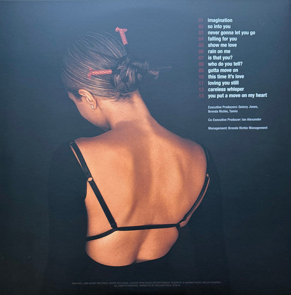 Tamia self-titled vinyl 2LP back cover with tracklist