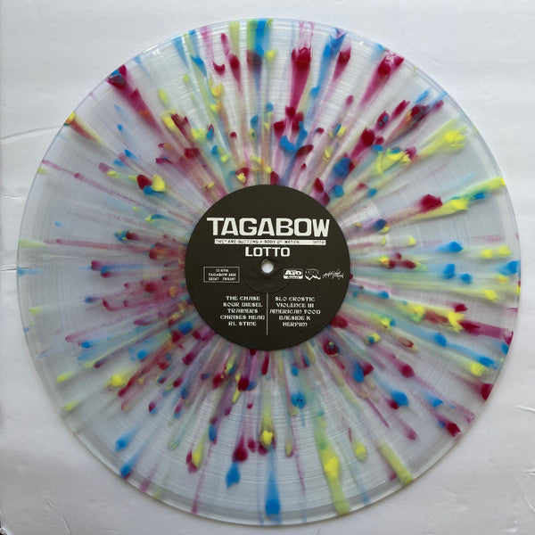 they are gutting a body of water Lotto splatter vinyl record, side A label