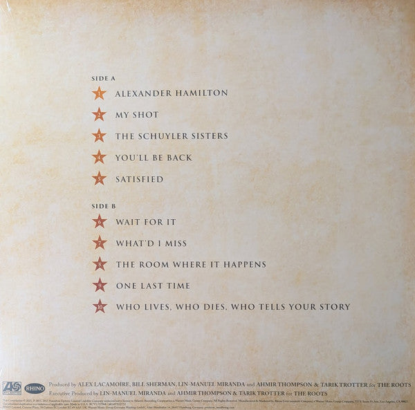 Lin-Manuel Miranda : Hamilton: 10 Shots (Highlights From The Original Broadway Cast Recording) (LP, Album, S/Edition, Ang)