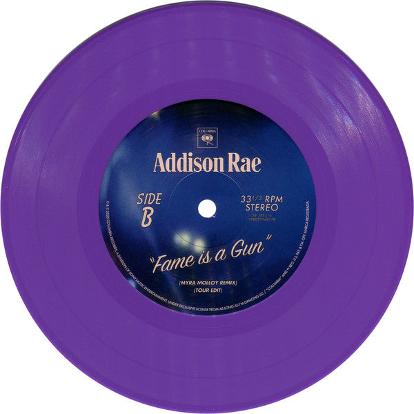 Addison Rae : Fame Is A Gun (7", Single, Ltd, Pur)