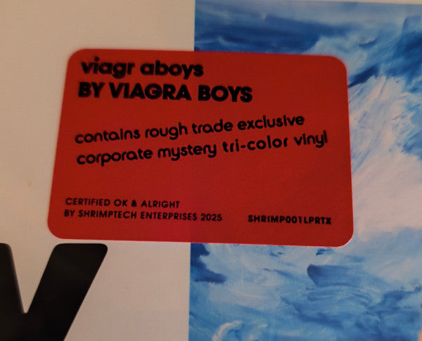 Viagra Boys Viagr Aboys Rough Trade exclusive tri-color vinyl hype sticker