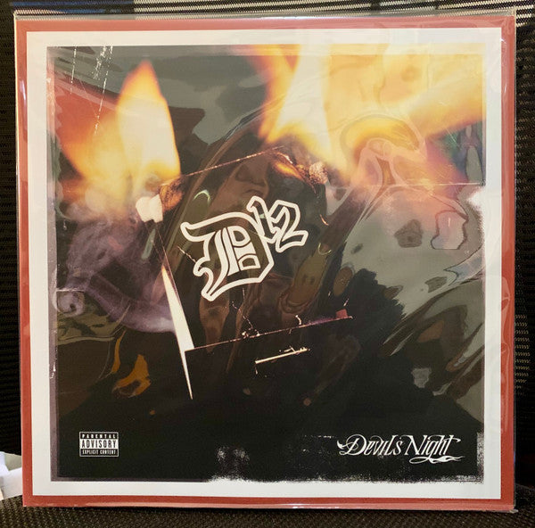 D12 Devil's Night limited edition Hell Fire vinyl 2LP front cover, sealed