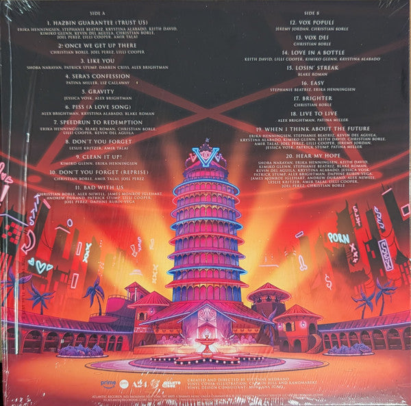 Hazbin Hotel Season Two (Original Soundtrack) vinyl LP back cover with tracklist, sealed