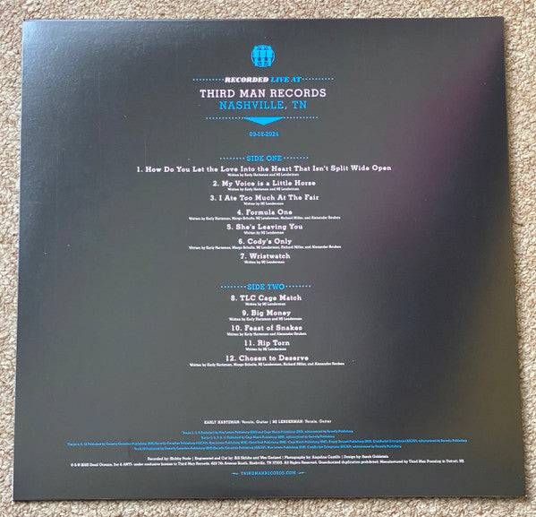 Karly Hartzman And MJ Lenderman : Live At Third Man Records (LP, Album, RSD, Ltd, Blu)