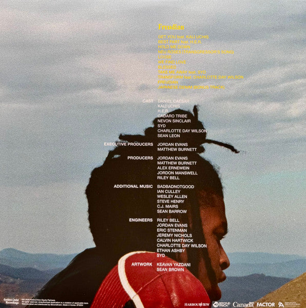 Daniel Caesar Freudian vinyl 2LP back cover with credits