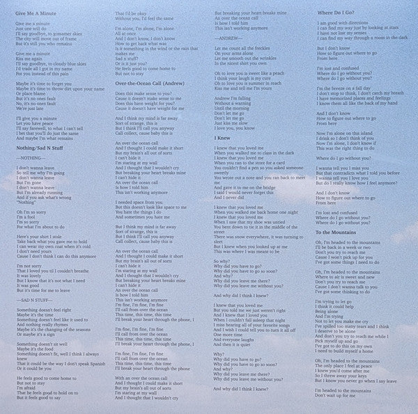 Lizzy McAlpine : Give Me A Minute  (LP, Num, Ver)