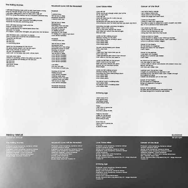 Cameron Winter : Heavy Metal (LP, Album, Ltd, Num, Bla)