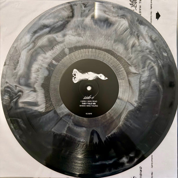Kno Death Is Silent grey marble hand-pour vinyl record, second side