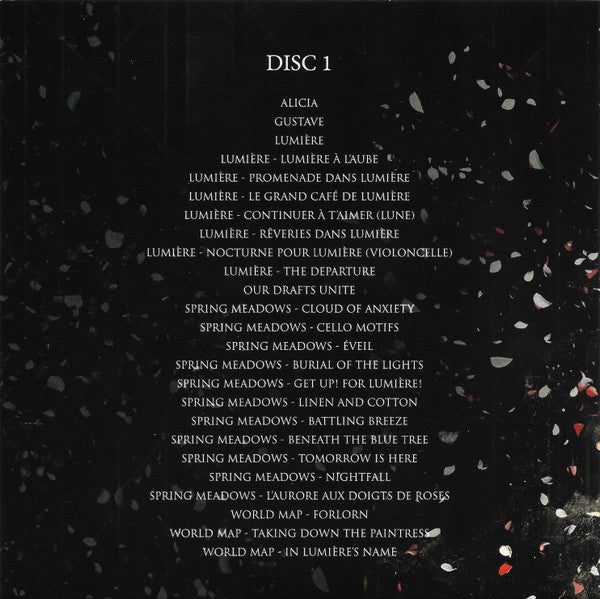 Clair Obscur: Expedition 33 Original Soundtrack 8xCD box set disc 1 tracklist sleeve