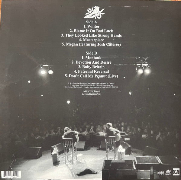 Bayside Acoustic vinyl LP back cover with tracklist