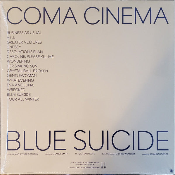 Coma Cinema : Blue Suicide (LP, Album, RE, Blu)