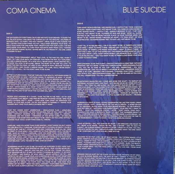 Coma Cinema : Blue Suicide (LP, Album, RE, Blu)