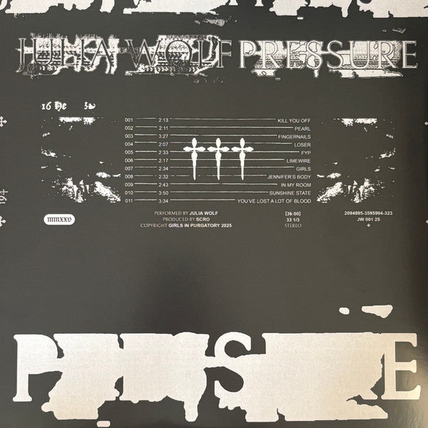 Julia Wolf : Pressure (12", RP, Blu)
