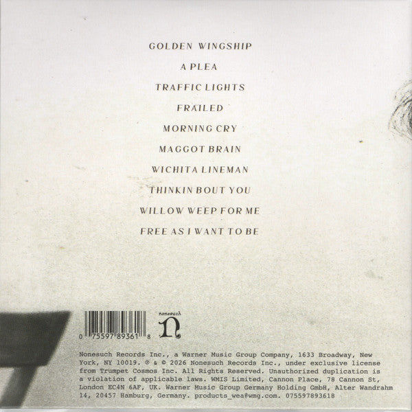 Flea Honora digipak CD back cover with tracklist and barcode