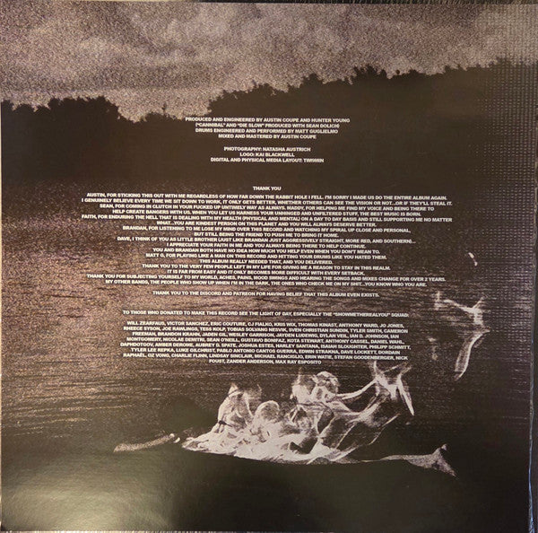 Moodring Death Fetish vinyl LP inner sleeve with credits