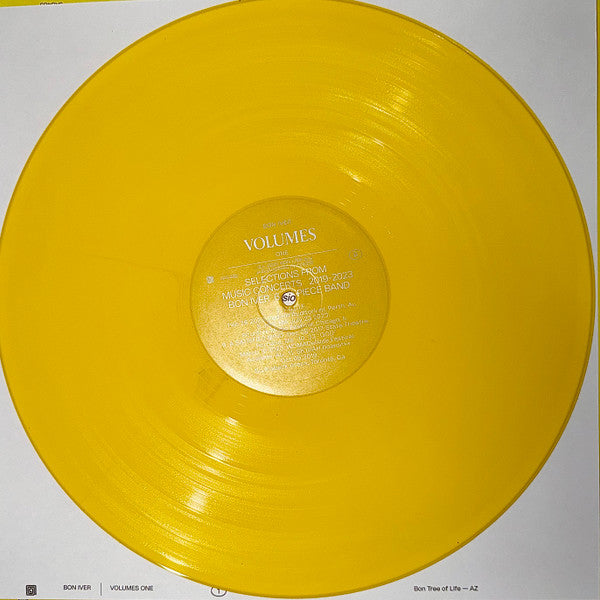 Bon Iver : Volumes One (Selections From Music Concerts 2019-2023 Bon Iver 6 Piece Band) (LP, Comp, Ltd, Yel)