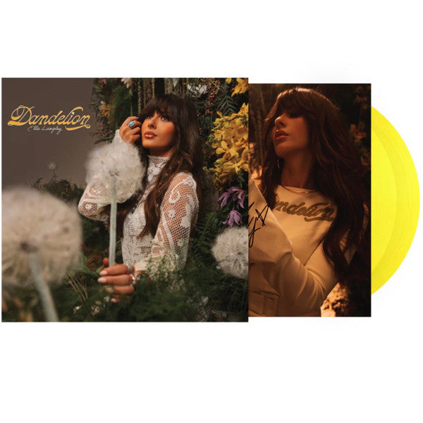 Ella Langley Dandelion limited edition honey bee yellow vinyl 2LP mockup with jacket and insert