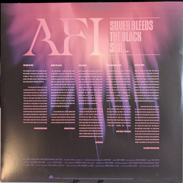 AFI : Silver Bleeds The Black Sun... (LP, Album, S/Edition, Hol)
