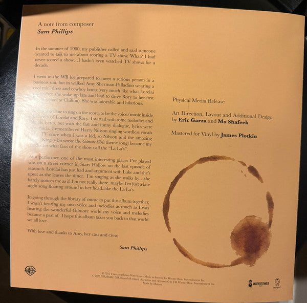 Sam Phillips : Gilmore Girls - Soundtrack From The Original Series (LP, Ltd, "Co)