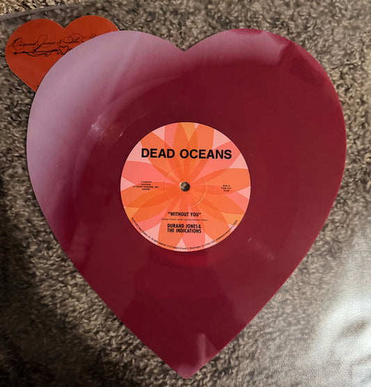 Durand Jones & The Indications : Without You (12", Shape, Single, Red)