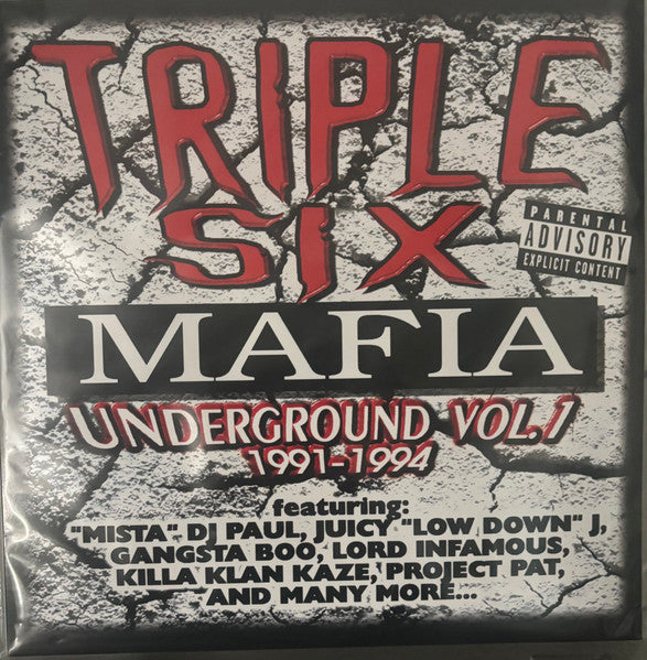 Three 6 Mafia : Underground Vol. 1 (1991-1994) (LP, Comp, Ltd, RP, Red)