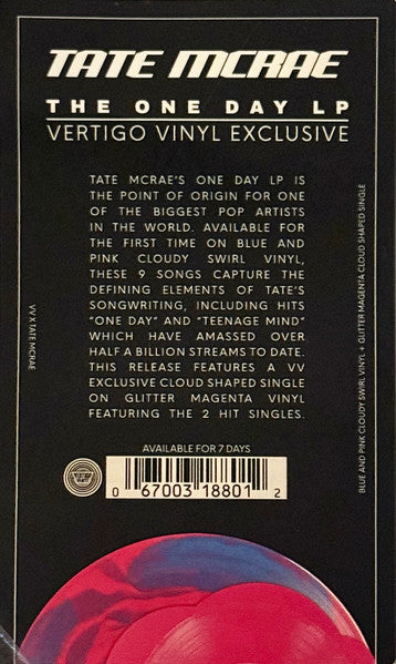 Tate McRae : The One Day LP (LP, Album, Blu + 7", Shape, Single, Gli + Num, RE)
