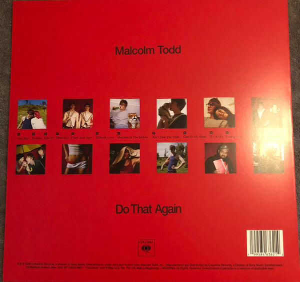 Malcolm Todd : Do That Again (LP, Album, Ltd, Red)