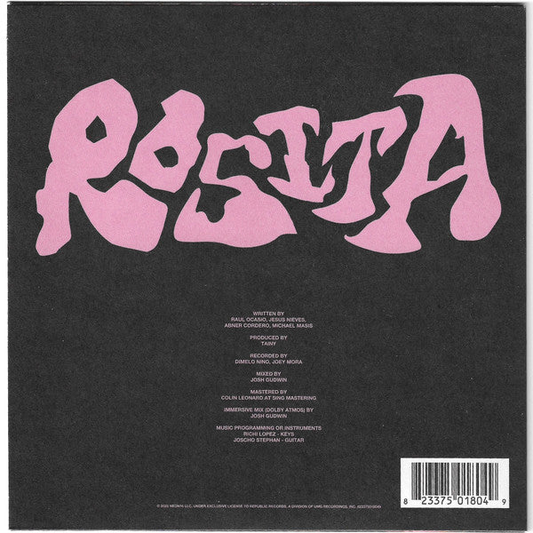 Tainy, Rauw Alejandro, Jhay Cortez : ROSITA (7", Single)