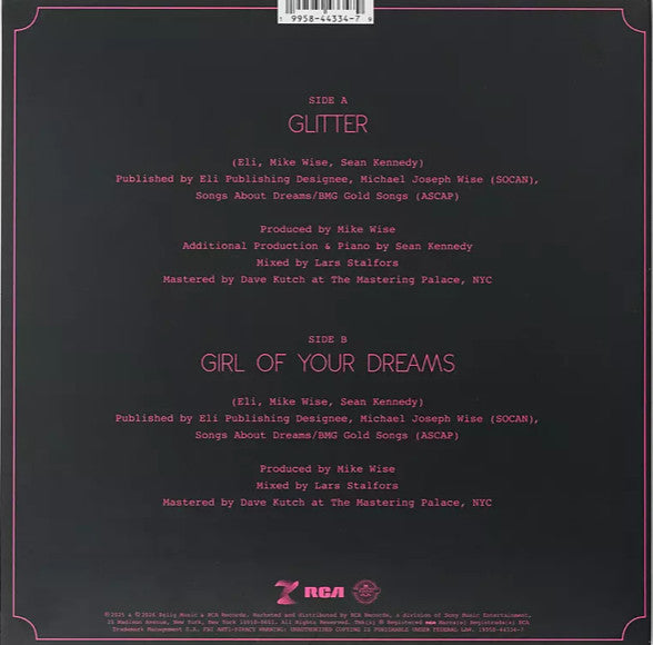 Eli (97) : Glitter / Girl Of Your Dreams (7", Single, Ltd, Neo)