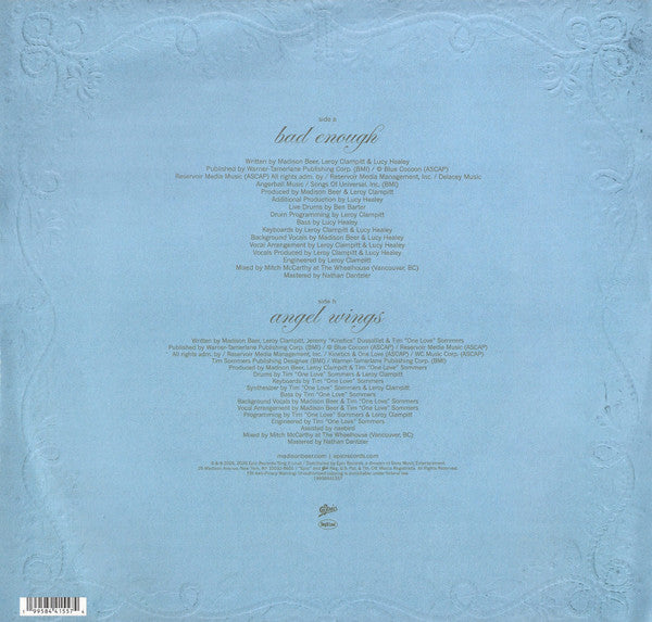 Madison Beer : Bad Enough / Angel Wings (6½", Shape, Single, Ltd, Blu)