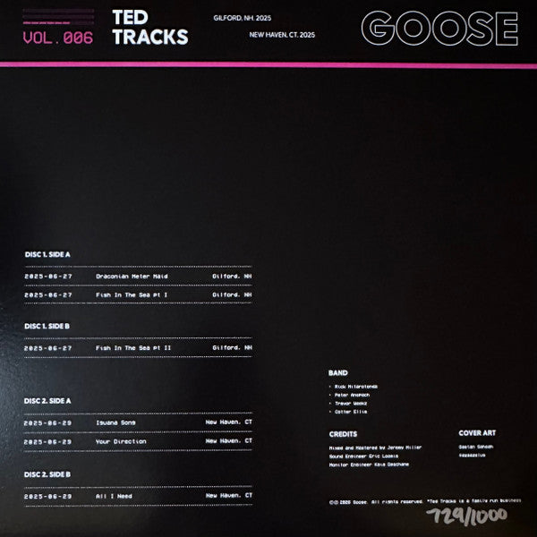 Goose (6) : Ted Tracks Vol. 006 (2x12", Ltd, Bla)