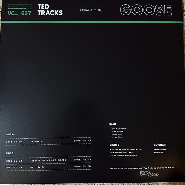 Goose (6) : Ted Tracks Vol. 007 (12", Ltd, Bla)