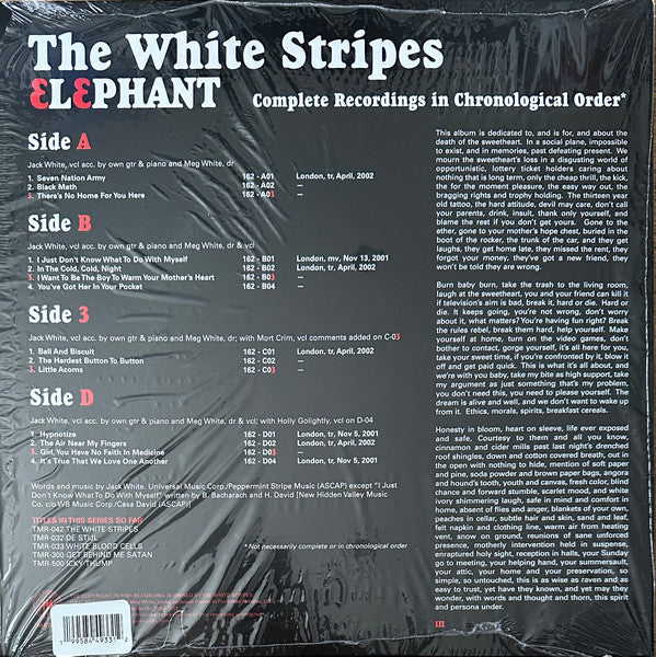 The White Stripes : Elephant (2xLP, Album, Ltd, RE, Red)