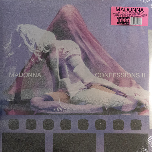 Madonna Confessions II vinyl 2LP front cover, sealed in clear slipcase with pink hype sticker