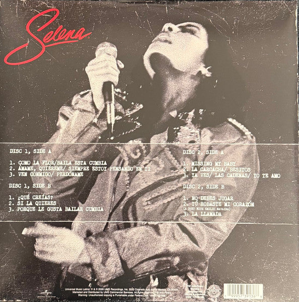 Selena : Live (2xLP, Album, Ltd, P/Mixed, RE, RM, Wat)