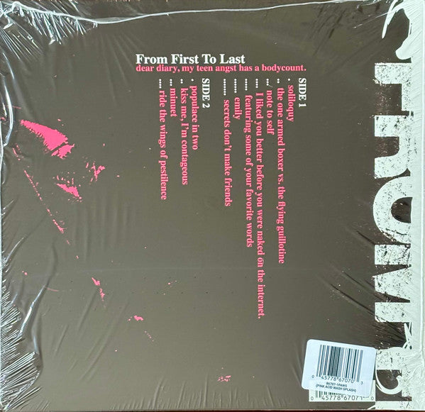 From First To Last : Dear Diary, My Teen Angst Has A Body Count (LP, Album, Ltd, RE, Pin)